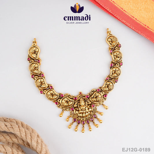 Lalitamohana Kundan Nakshi Pink Necklace