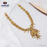 Rani's Antique Red Long Necklace - Handcrafted Indian Jewellery