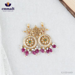 Ashmika AumSparsh Handcrafted Pendant: Premium CZ Multi