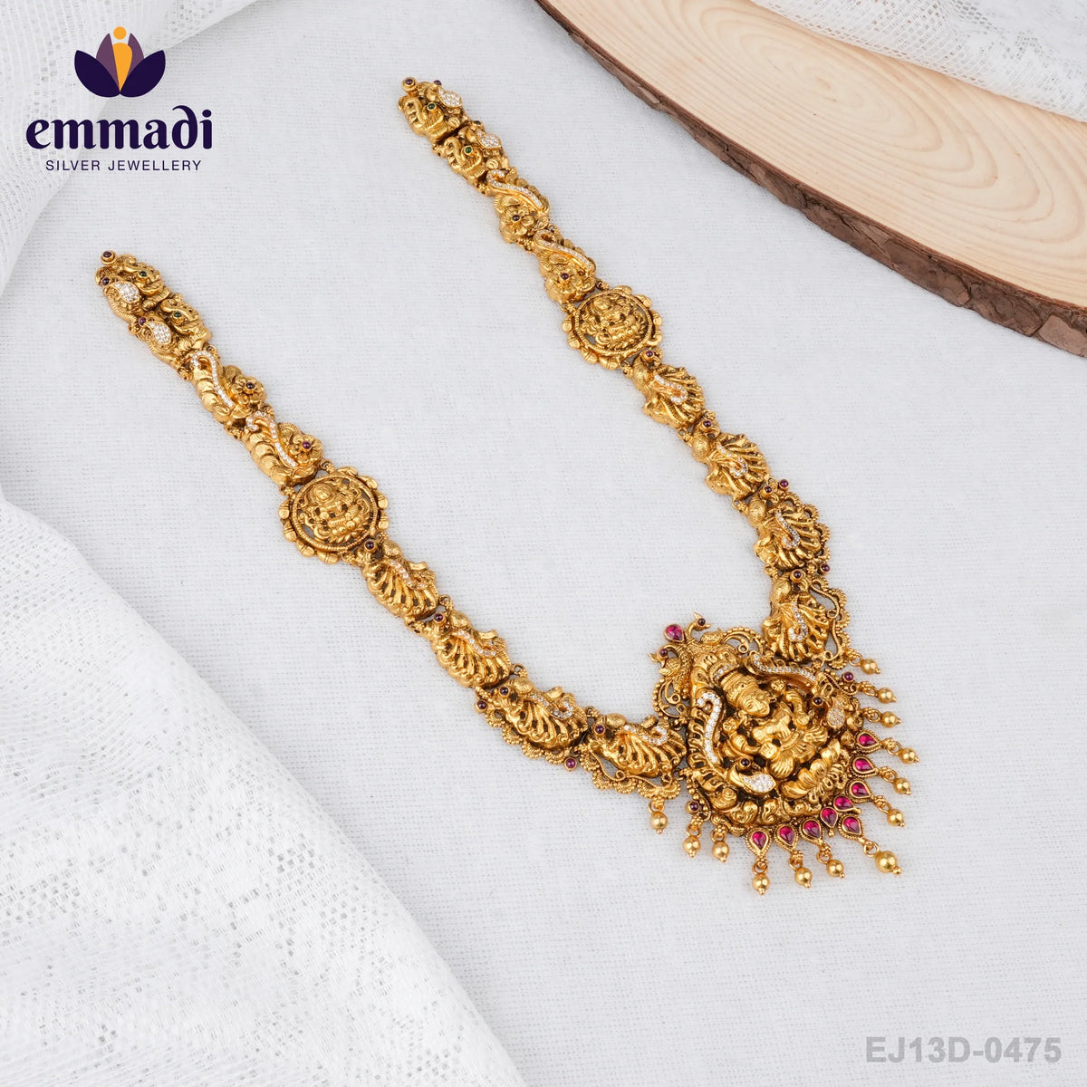 Rani's Nakshi Na Long Necklace: Handcrafted Indian Jewelry