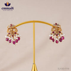 Saranya's Nakshi Red Hangings: Handcrafted Indian Jewellery