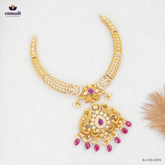 Indrakshi Exquisite Pink Stone Silver Jewellery
