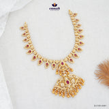 INDRAVATHI Exquisite Pink Stone Necklace