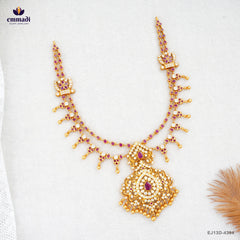 INDUMATEA Elegant Pink Stone Necklace