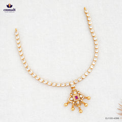 INDUMATEY Exquisite Pink Stone Necklace