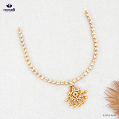 INDUPRABHA Exquisite Pink Stone Necklace