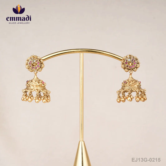 Whatsapp-White Kundan Nakshi Pink Buttalu