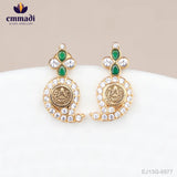 Priyah Nakshi Green Studs