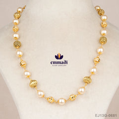 Manjodh Pearls Black Chain