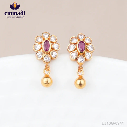 Hujaymah Stone Red Studs