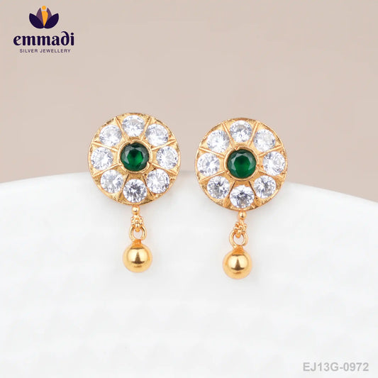 Kshitesh Stone Green Studs
