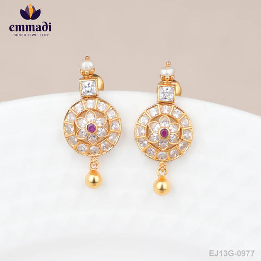 Malaikah Stone Red Studs