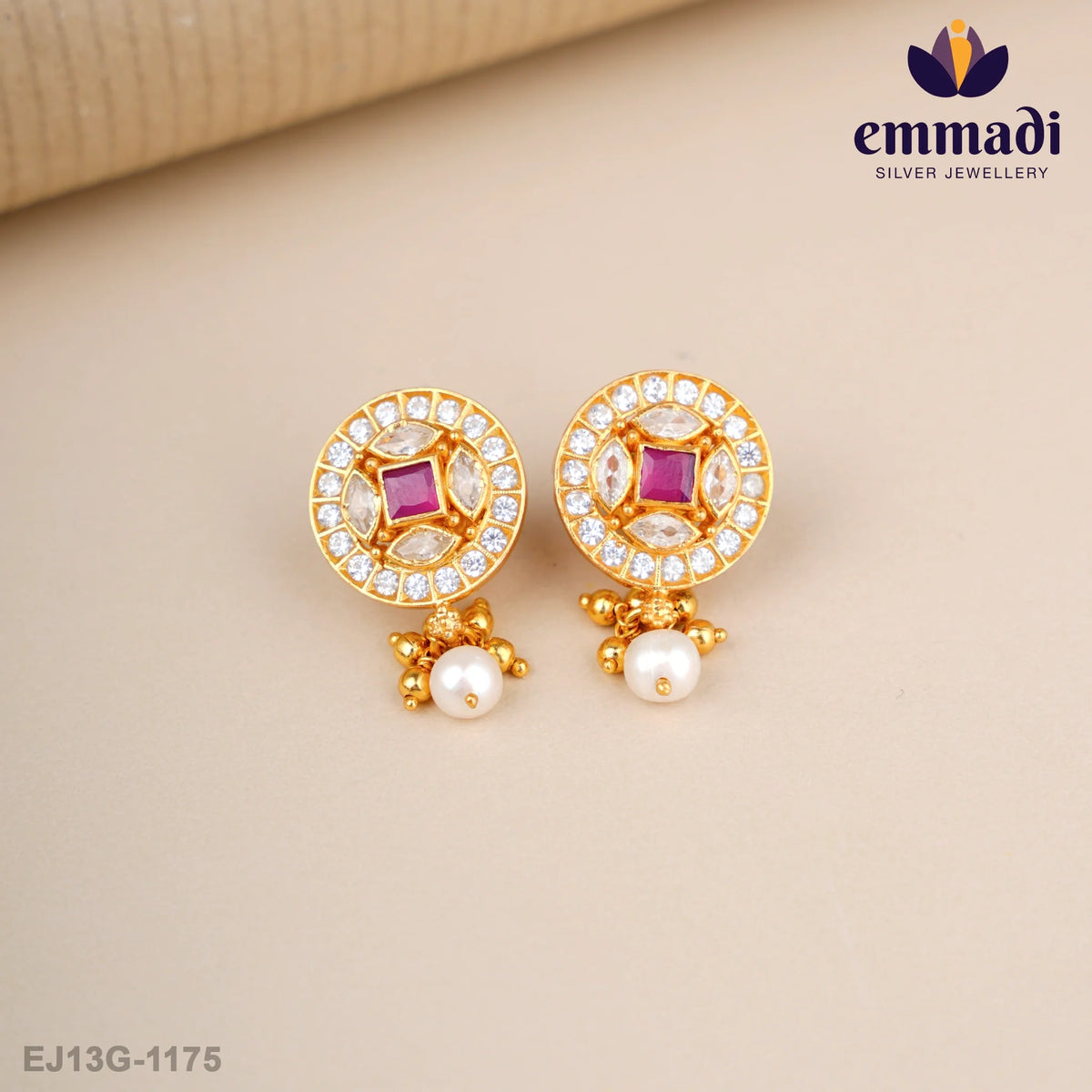 Fani Stone Pink Studs