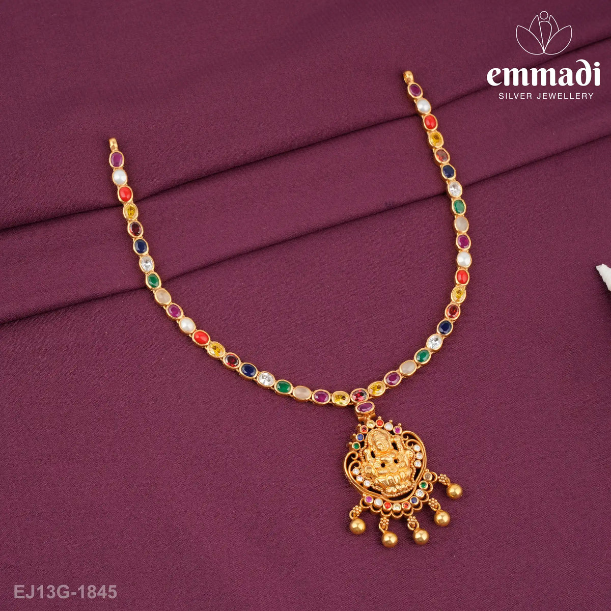 Gangi Nakshi Navrathan Necklace