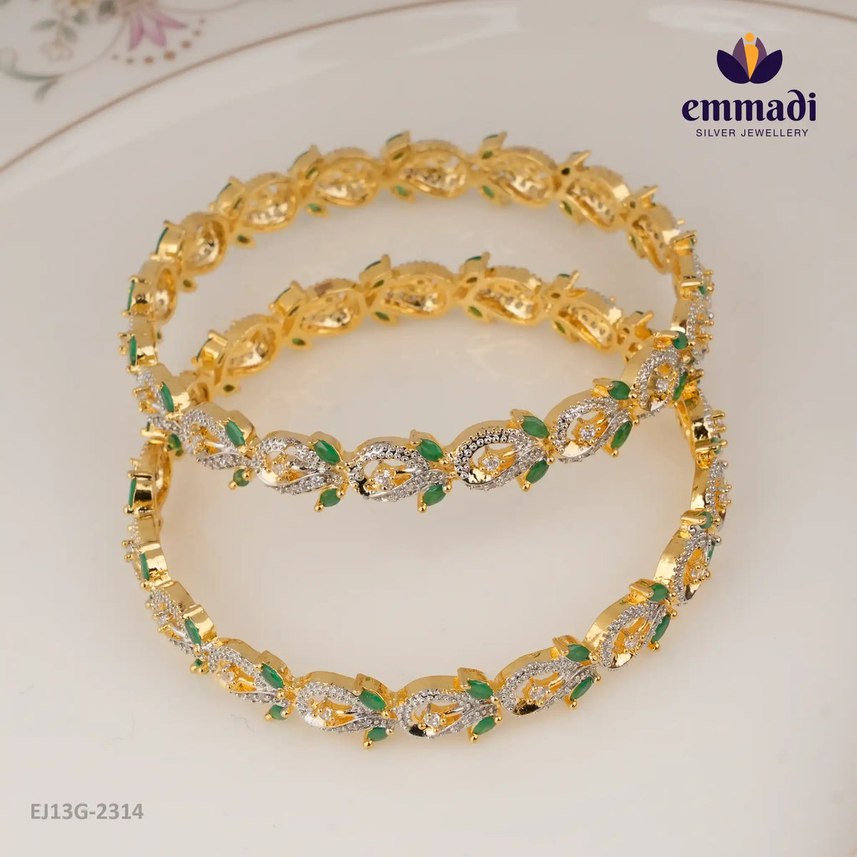 Pakhi Premium Cz Green Bangles