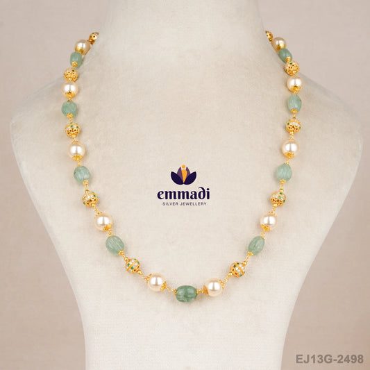 Rashi Pearls Green Chain