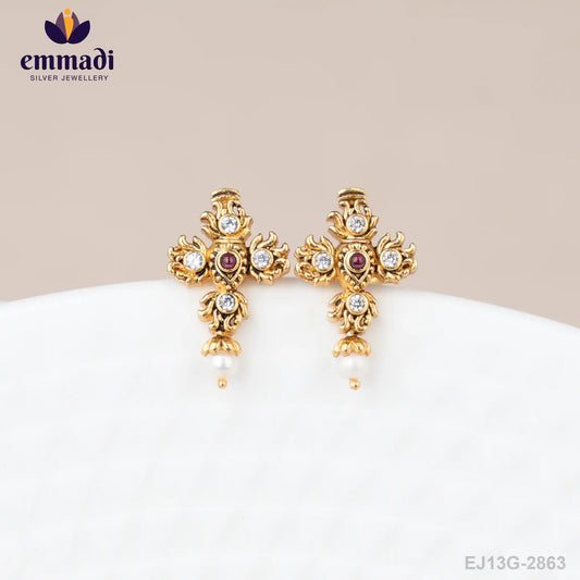 Vasi Nakshi Red Studs