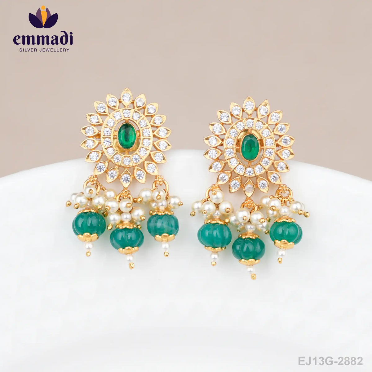 Aamani Stone Green Studs