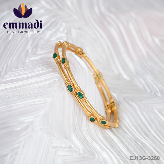 Dhvani Stone Green Bangles