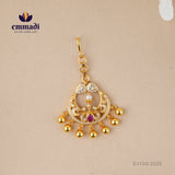 Shweta's Stone Pink Papidi Billa Jewellery - Handcrafted with Pure Gold Plating