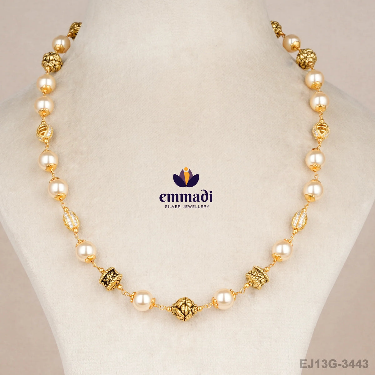 Gomati Pearls White Chain