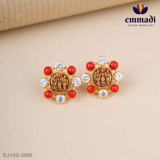 Himani Ramparivar Orange Studs