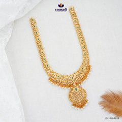 INIMAI Captivating Long Green Stone Necklace