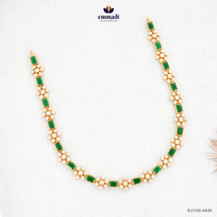 IRAIVA Exquisite Green Stone Necklace