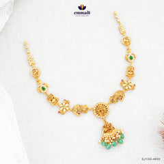 IRAVATI Exquisite Multi-Color Nakshi Necklace