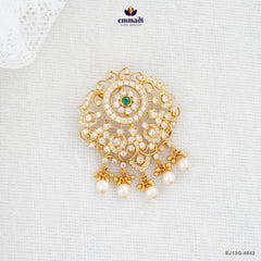 Ishanika Exquisite Green Stone Pendant Jewelry