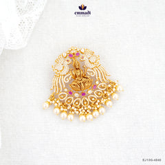 ISHIKA Exquisite Pink CZ Nakshi Pendant