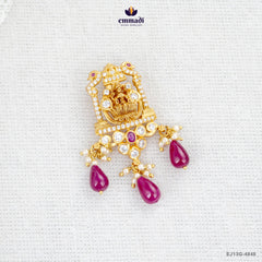 ISHWARIYA Exquisite Pink CZ Nakshi Pendant