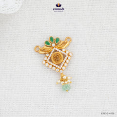 JAGADAMBIKA Exquisite Green Nakshi Pendant