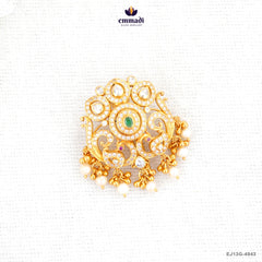 JAGRATEY Exquisite Multi-Color Silver Jada Pin