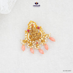 JAGRATY Stunning Red Nakshi Pendant Jewelry