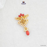 JAIMATHI Exquisite Orange Nakshi Pendant