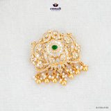 JALAJA Silver Pendant Exquisite Green Stone