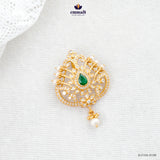 JANAVARTHINI Elegant Green Stone Pendant