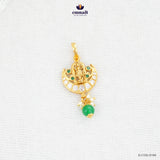 JANUJA Elegant Green Nakshi Pendant