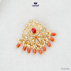 JAYASHRI Elegant Orange CZ Pendant