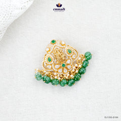 JAYASRI Exquisite Green CZ Nakshi Pendant