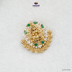 JAYSREE Exquisite Green CZ Nakshi Pendant