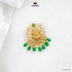 JEEVANKALA Exquisite Green CZ Nakshi Pendant