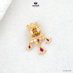 JEGATHISWARY Elegant Pink CZ Nakshi Pendant