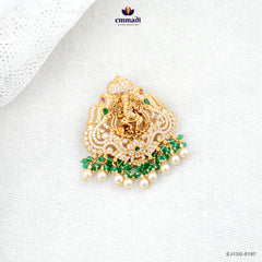 JENET Radiant Multi-Colored CZ Nakshi Pendant