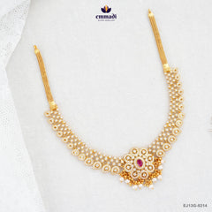 JHUMKI Elegant Red Stone Necklace