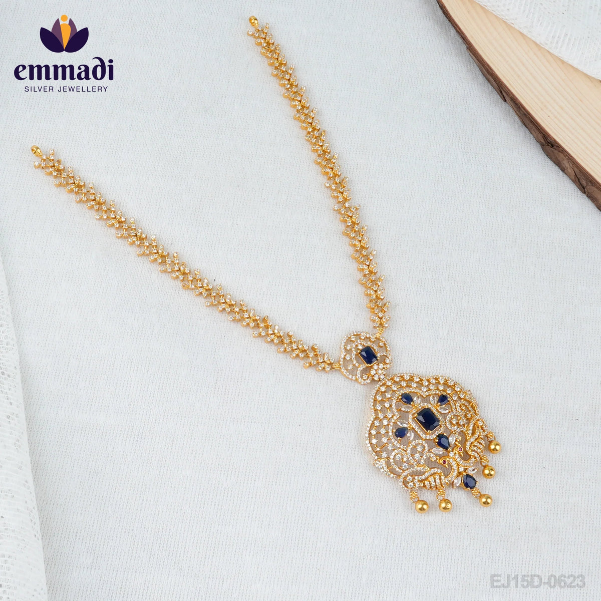 Aishika Shankara Jewellers: Long Necklace CZ Multi