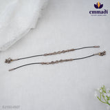 Radhika's Silver Anklelets: Handcrafted with Pure Gold Plating