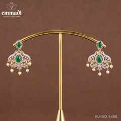 Keerti Premium Cz Green Hangings