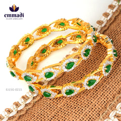 Marici Premium Cz Green Bangles